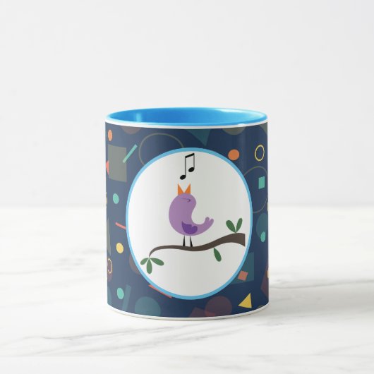 Geometrisches Tweety Bird Muster Tasse (Zentrum)