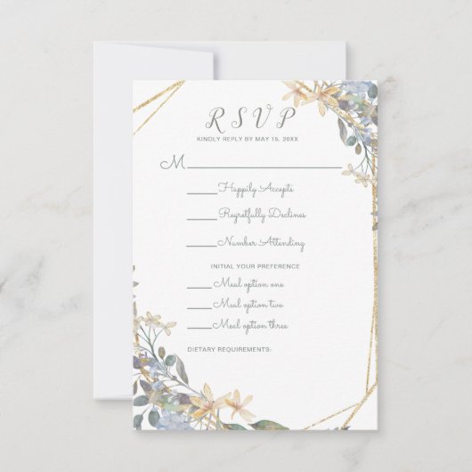 Geometrisches UAWG für die Ernährung RSVP Karte (Vorderseite)