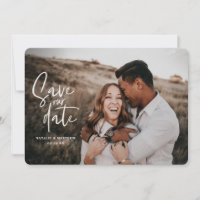 Geometrisches und Skripthochzeitungs-Foto