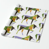 Geometrisches Unicorn Modernes Abstraktes Tangram  Geschenkpapier (Ungerollt)