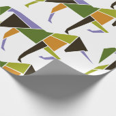 Geometrisches Unicorn Modernes Abstraktes Tangram  Geschenkpapier (Ecke)