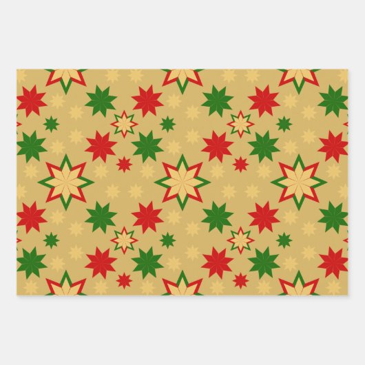 Geometrisches Urlaubstern Geschenkpapier Set (Vorderseite 2)