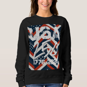 Geometrisches USA-Flaggenmuster   Moderne Frauenmo Sweatshirt