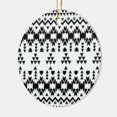 geometrisches Vektormuster Schwarz/Weiß Keramik Ornament (Links)