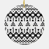 geometrisches Vektormuster Schwarz/Weiß Keramik Ornament (Hinten)