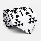 geometrisches Vektormuster Schwarz/Weiß Krawatte (Gerollt)