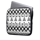 geometrisches Vektormuster Schwarz/Weiß Laptopschutzhülle (Vorderseite Links)