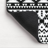 geometrisches Vektormuster Schwarz/Weiß Mousepad (Ecke)