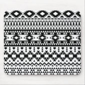 geometrisches Vektormuster Schwarz/Weiß Mousepad (Vorne)