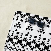 geometrisches Vektormuster Schwarz/Weiß Strandtuch (Beispiel)