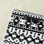 geometrisches Vektormuster Schwarz/Weiß Strandtuch (Beispiel)