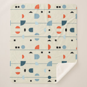 Geometrisches Vintag: nahtloses Muster Mitte des J Sherpadecke