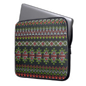 Geometrisches Vintag: Set nahtloser Muster. Laptopschutzhülle (Vorderseite Links)