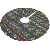 Geometrisches Vintag: Set nahtloser Muster. Polyester Weihnachtsbaumdecke (Schrägansicht)