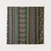 Geometrisches Vintag: Set nahtloser Muster. Wandteppich (Vorderseite (Horizontal))