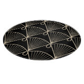 Geometrisches Vintag: stilisierte Nahtlose Ornamen Schneidebrett (Ecke)