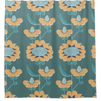 Geometrisches Vintag: Textile nautische Motive Duschvorhang