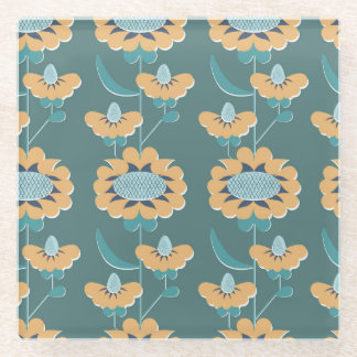 Geometrisches Vintag: Textile nautische Motive Glasuntersetzer