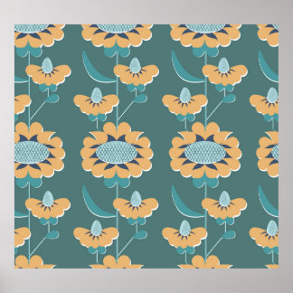 Geometrisches Vintag: Textile nautische Motive Poster