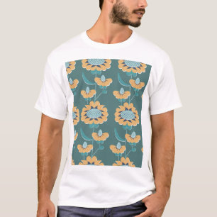 Geometrisches Vintag: Textile nautische Motive T-Shirt