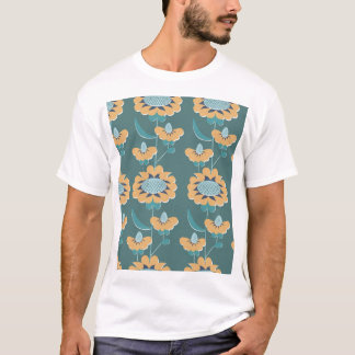 Geometrisches Vintag: Textile nautische Motive T-Shirt