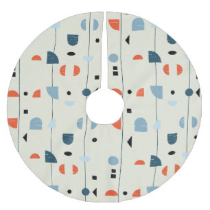 Geometrisches Vintage: nahtloses Muster aus der Mi Polyester Weihnachtsbaumdecke