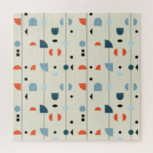 Geometrisches Vintage: nahtloses Muster aus der Mi Puzzle