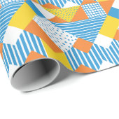 Geometrisches Vintages Abstraktes Hintergrundbild Geschenkpapier (Rolleneckpunkt)