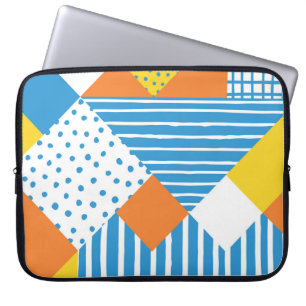 Geometrisches Vintages Abstraktes Hintergrundbild Laptopschutzhülle