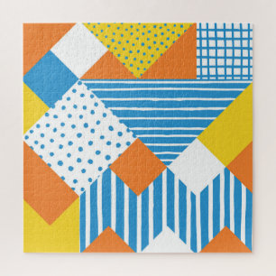 Geometrisches Vintages Abstraktes Hintergrundbild Puzzle