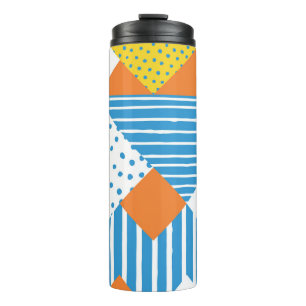 Geometrisches Vintages Abstraktes Hintergrundbild Thermosbecher