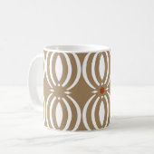 Geometrisches Vintages Liniendesign Kaffeetasse (Vorderseite Links)