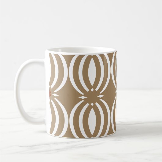 Geometrisches Vintages Liniendesign Kaffeetasse (Links)