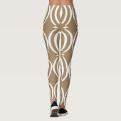Geometrisches Vintages Liniendesign Leggings (Rückseite)