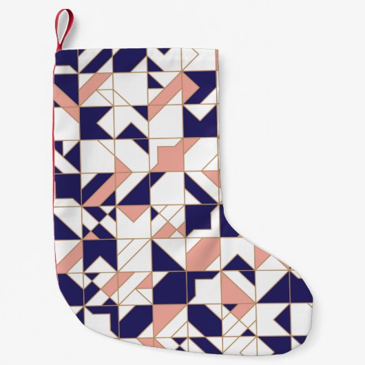 Geometrisches, Vintages, modernes, nahtloses Muste Kleiner Weihnachtsstrumpf (Vorderseite)