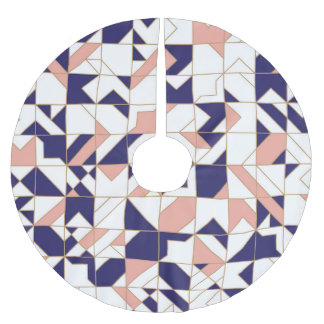 Geometrisches, Vintages, modernes, nahtloses Muste Polyester Weihnachtsbaumdecke