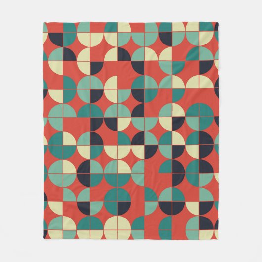 Geometrisches Vintages, Nahtloses Muster. Fleecedecke (Vorderseite)