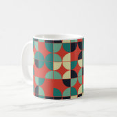 Geometrisches Vintages, Nahtloses Muster. Kaffeetasse (Vorderseite Links)