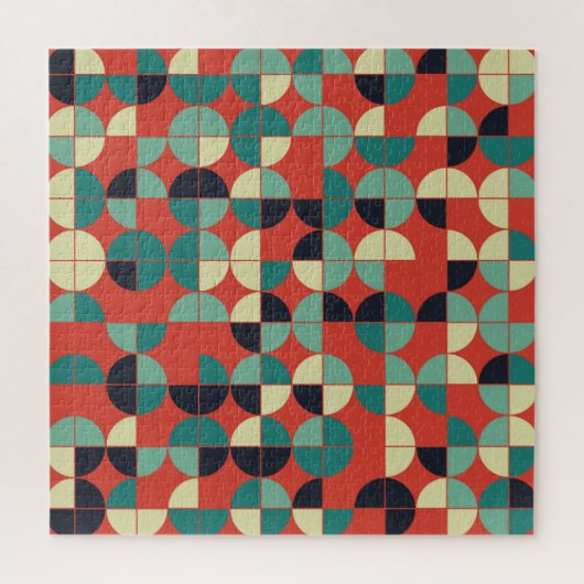 Geometrisches Vintages, Nahtloses Muster. Puzzle (Vertikal)