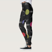 Geometrisches Vinyl: Einfacher Nahtloser Hintergru Leggings (Links)