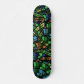 Geometrisches Vision Trendmuster Skateboard (Vorne)