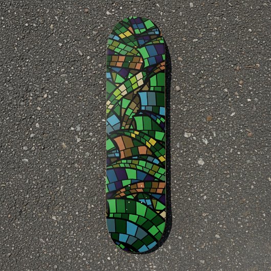 Geometrisches Vision Trendmuster Skateboard