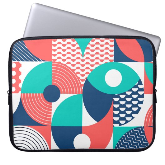 Geometrisches Wandbild Modernes Vintag Laptopschutzhülle (Vorderseite)
