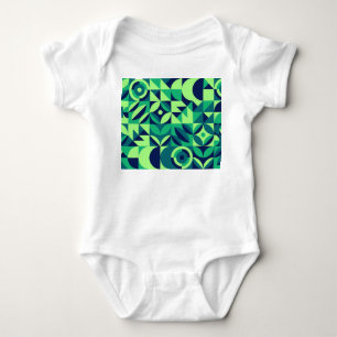 Geometrisches Wandbild: modernes Vintages Design. Baby Strampler