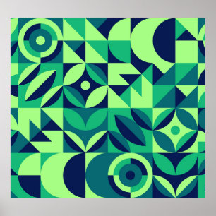 Geometrisches Wandbild: modernes Vintages Design. Poster