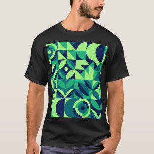 Geometrisches Wandbild: modernes Vintages Design. T-Shirt