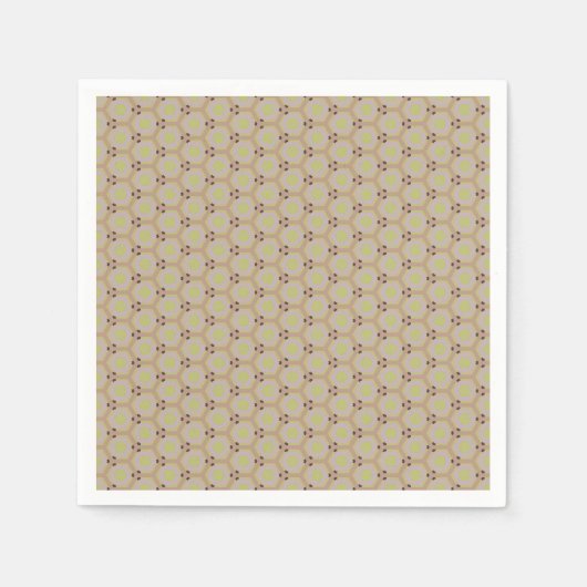 Geometrisches, warmes, neutrales Honeycomb Serviette (Vorderseite)