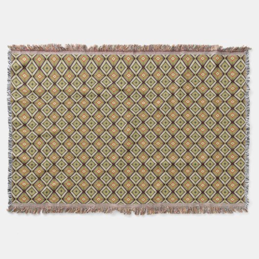 Geometrisches Warmton-Diamantmuster Decke (Vorderseite)