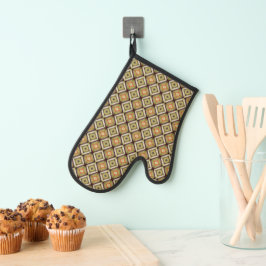 Geometrisches Warmton-Diamantmuster Ofenhandschuh