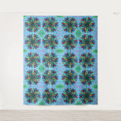 GEOMETRISCHES WASSERDROPS-PATTER WANDTEPPICH (Vorderseite)